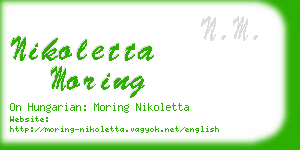 nikoletta moring business card